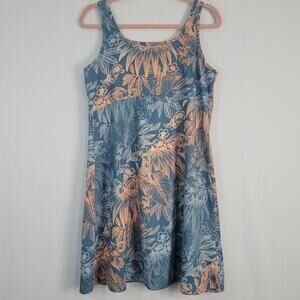 Columbia PFG Freezer III Dress size L Multicolor Tropical Print Outdoor UPF 30